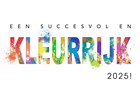 nieuwjaarskaart met tekst een succesvol en kleurrijk 2025